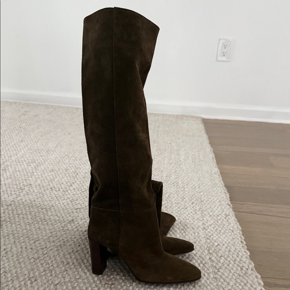Zara Dark Brown Over the Knee Boots